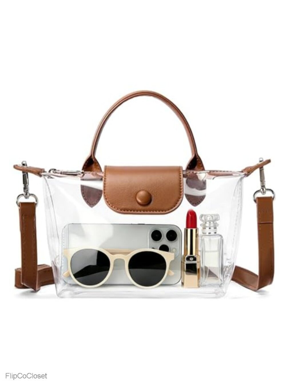 Clear Stadium Approved Crossbody Bag for Concerts, Waterproof TPU Purse